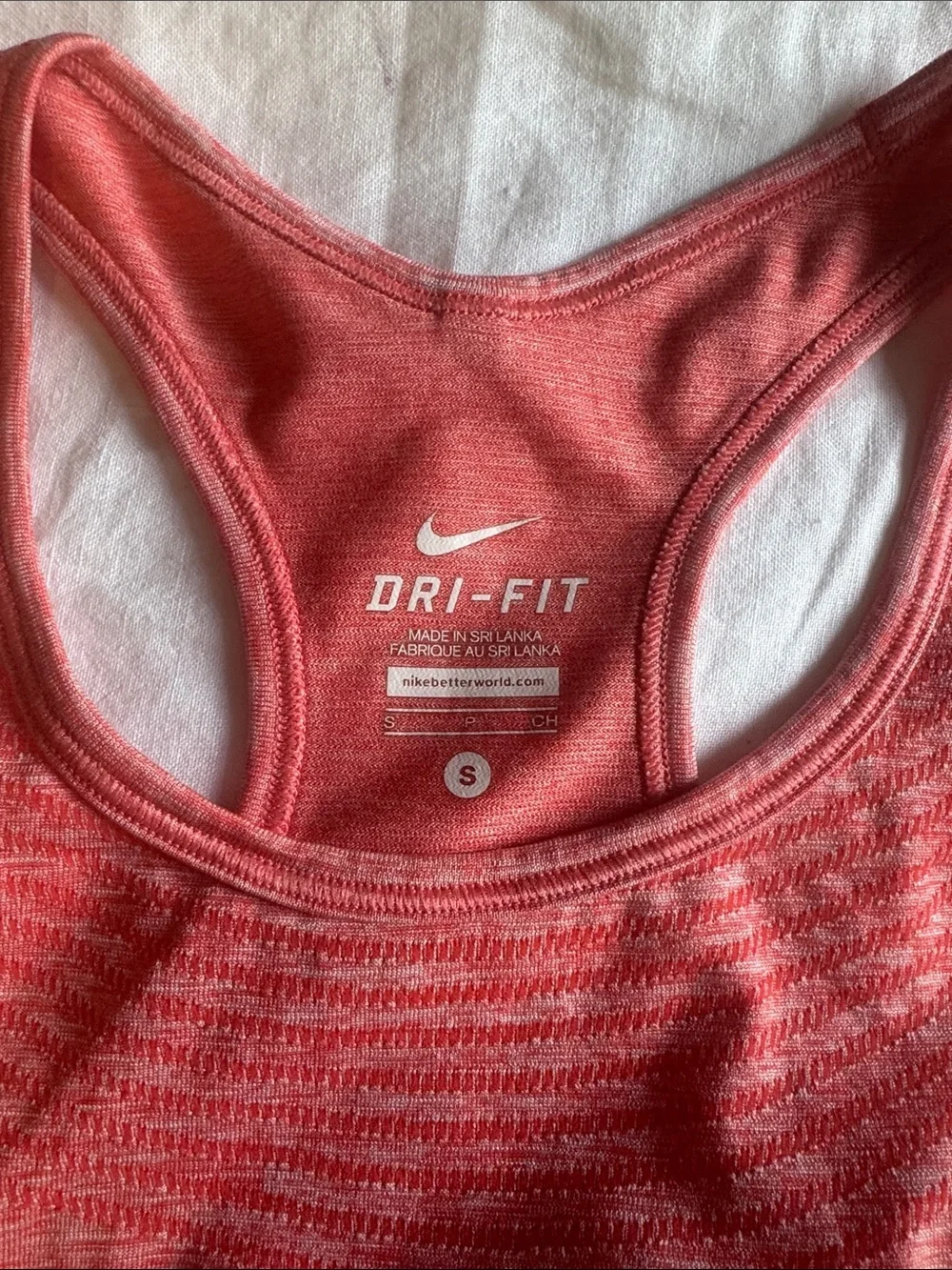 Nike Dri-Fit Women's Coral Racerback Tank Top size S